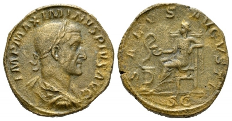 Maximinus I, 235-238 Sestertius 235-236, Æ 29mm., 22.74g. IMP MAXIMINVS PIVS AVG...