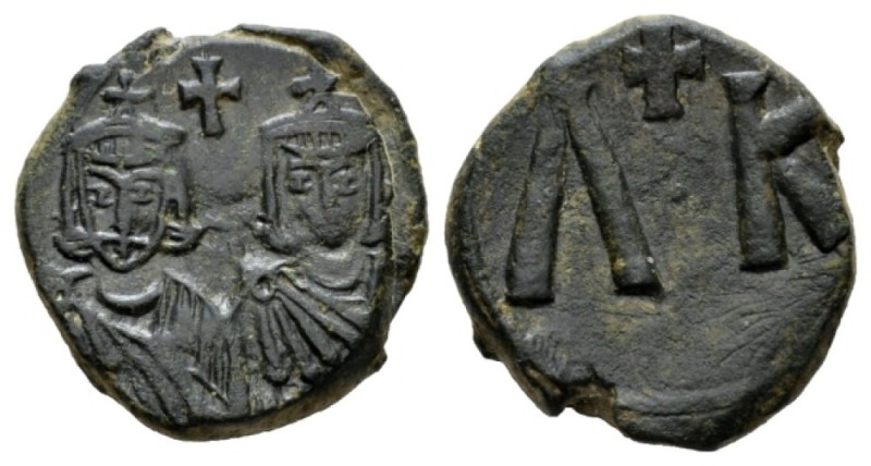 Leo V the Armenian, with Constantine. 813-820. Follis Syracuse 817-820, Æ 20.5mm...