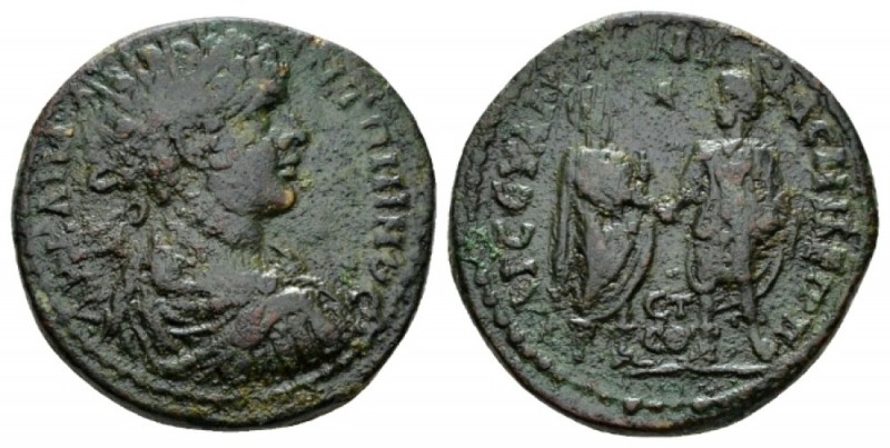 Pontus, Amasia Caracalla, 198-217 Bronze 207, Æ 29mm., 15.76g. Laureate, draped ...