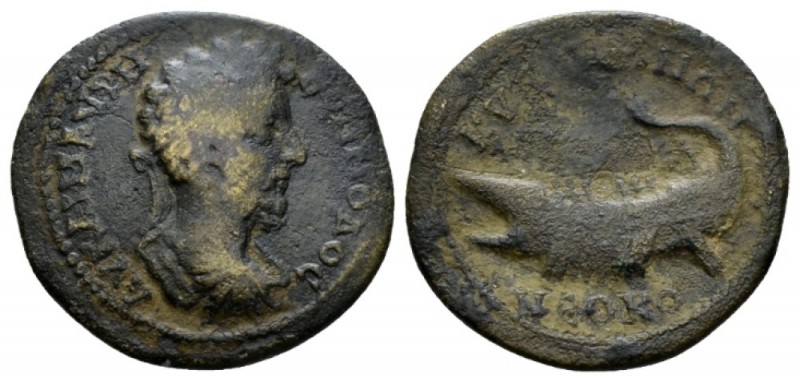 Mysia, Cyzicus Commodus, 177-192 Bronze 177-192, Æ 27mm., 6.27g. Laureate, drape...