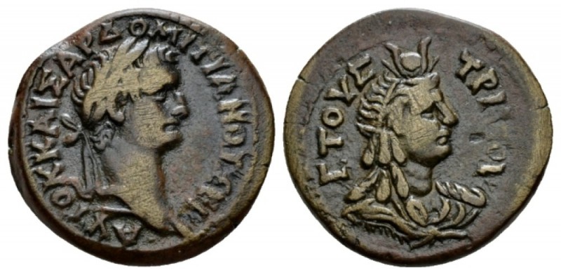 Egypt, Alexandria Domitian, 81-96 Diobol 82-83 (year 2), Æ 25.5mm., 8.84g. Laure...