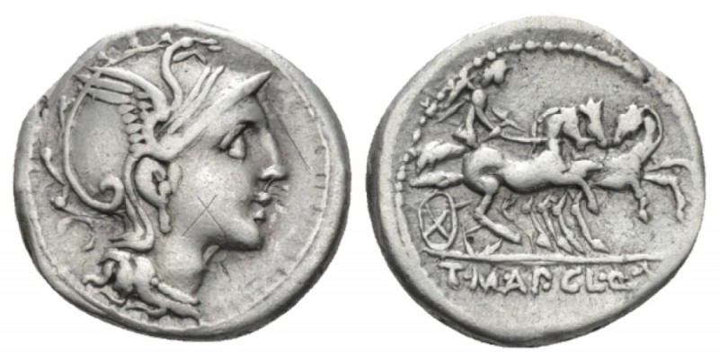 Appius Claudius Pulcher, T Manlius Mancinus and Q. Urbinius Denarius 111 or 110,...