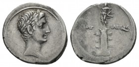 Octavian, 32 – 27 BC Denarius Brundisium or Roma Autumn 30-Summer 29 BC, AR 20.5mm., 3.32g. Laureate head of Octavian as Apollo r. Rev. IMP – CAESAR C...