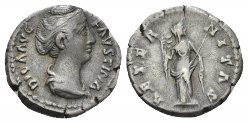 Faustina senior, wife of Antoninus Pius Denarius after 141, AR 18.5mm., 3.29g. D...