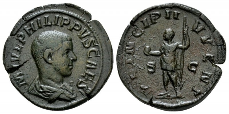 Philip II as Caesar, 244-247. Sestertius 246, Æ 32mm., 18.98g. IMP PHILIPPVS CAE...