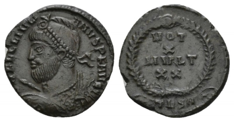 Julian II, 360-363 Follis Thessalonica 361-363, Æ 19mm., 2.57g. D N FL CL IVLIAN...