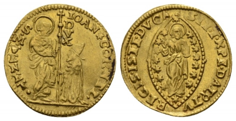 Venezia, Giovanni II Corner, 1709-1722. Zecchino 1709-1722, AV 21.5mm., 3.46g. S...