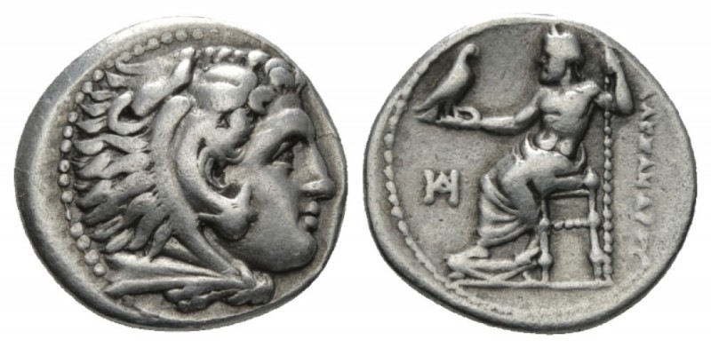 Kingdom of Macedon, Alexander III, 336 – 323 Miletos Drachm 325-323, AR 18mm., 4...