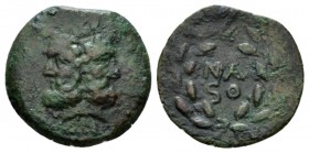 Sicily, Panormus Quaestor: L. Axius Naso (?) Bronze After 241, Æ 21.5mm., 3.95g. Head of Janus. Rev. NA/SO within laurel wreath. Calciati 78.

Rare....