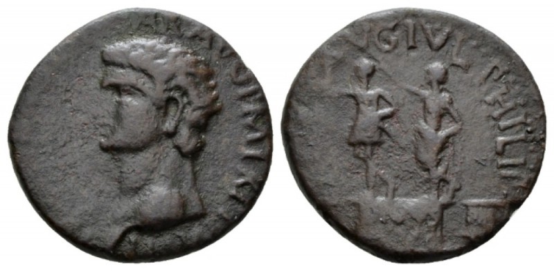 Macedonia, Philippi Claudius, 41-54 Bronze 41-54, Æ 26mm., 10.65g. Bare head l. ...