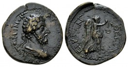 Macedonia, Thessalonica Commodus, 177-192 Bronze 177-192, Æ 28mm., 12.07g. Laureate and cuirassed bust r. Rev. Nike advancing r., holding wreath and p...