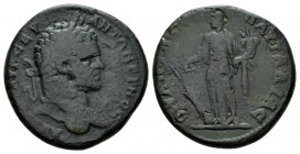 Thrace, Pautalia Caracalla, 198-217 Bronze 198-217, Æ 28.5mm., 14.46g. Laureate bust r. Rev. Tyche standing l., holding rudder and cornucopia. Varbano...