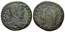 Thrace, Philippopolis Caracalla, 198-217 Bronze 198-217, Æ 29mm., 13.92g. Laureate head r. Rev. Emperor in military attire standing l., holding revers...