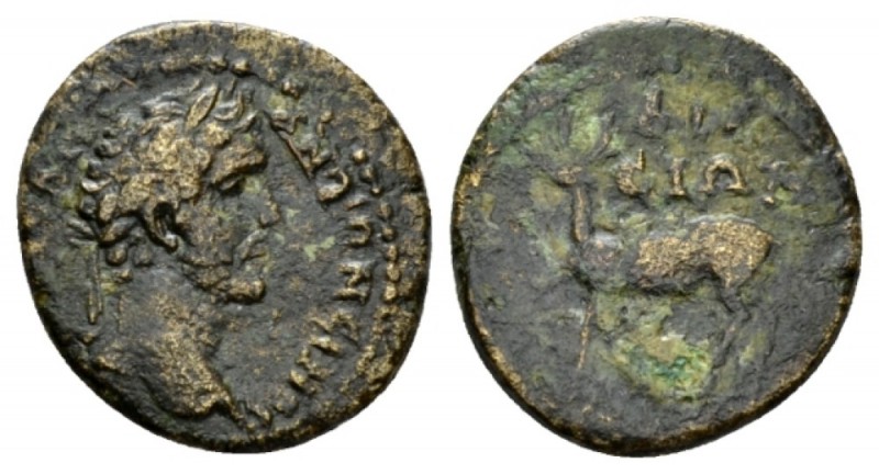 Ionia, Ephesus Antoninus Pius, 138-161 Bronze 138-161, Æ 18mm., 3.48g. KAICAP ΑΝ...