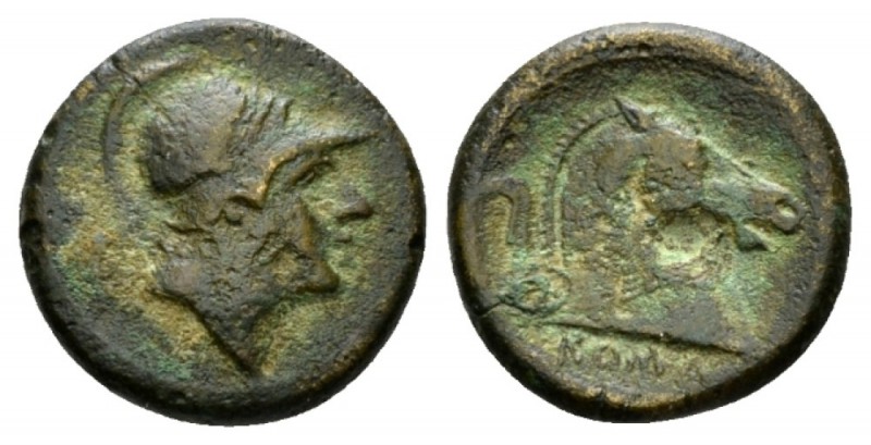 Litra circa 241-235, Æ 16mm., 2.84g. Helmeted head of beardless Mars r. Rev. Bri...