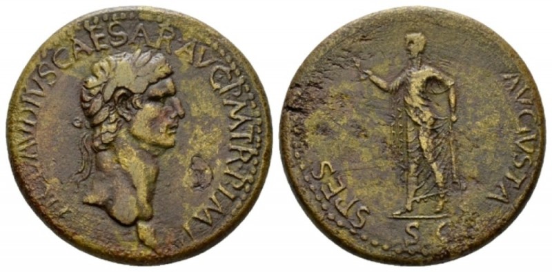 Claudius, 41-54 Sestertius 41-50, Æ 35mm., 24.62g. TI CLAVDIVS CAESAR AVG PM TR ...