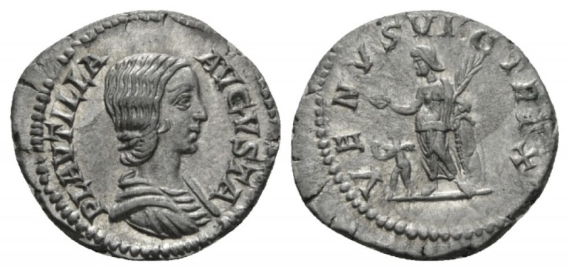 Plautilla, wife of Caracalla Denarius 202-205, AR 19.5mm., 3.05g. PLAVTILLA – AV...