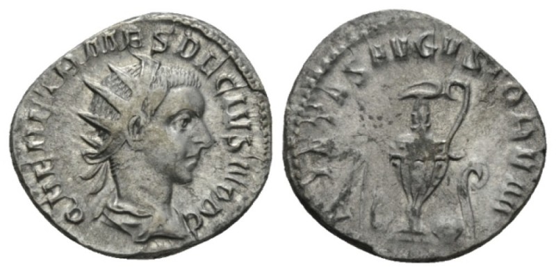 Herennius Etruscus as Caesar, 249-251 Antoninianus 250, AR 21.5mm., 3.46g. Radia...