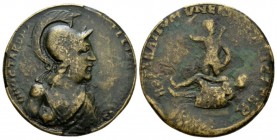 Contorniates, 2nd half of IV – early V century AD Contorniate Late IV century, Æ 41.5mm., 25.26g. INVICTA ROMA FELIX SENATVS Helmeted, draped and cuir...