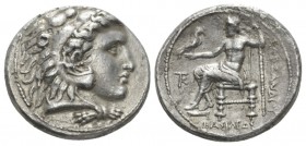 Kingdom of Macedon, Alexander III, 336 – 323 and posthumous issue Citium Tetradrachm circa 350-320, AR 26.5mm., 16.26g. Head of Herakles r., wearing l...