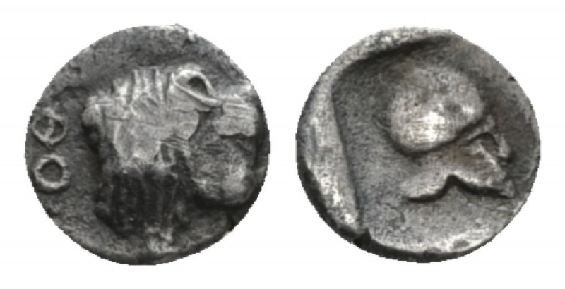 Phocis, Federal coinage Hemiobol circa 485-480, AR 8mm., 0.46g. Profile head and...