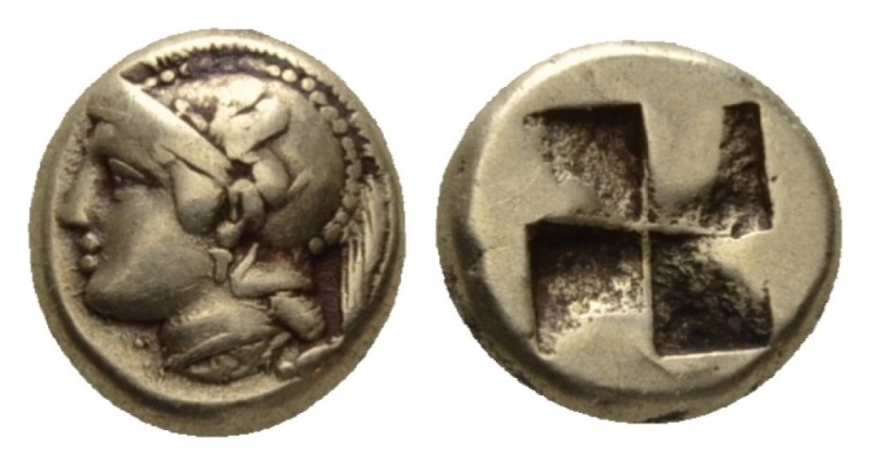Ionia, Phocaea Hecte circa 477-388, EL 10mm., 2.55g. Head of Athena l., wearing ...