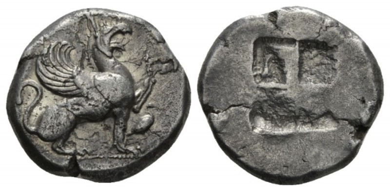 Ionia, Teos Stater circa 510-490., AR 22.5mm., 11.80g. Griffin seated r., with l...