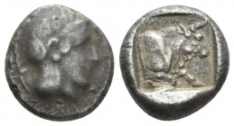 Lycia, Kherei, 410-390 Dynasts of Lycia Stater circa 410-390, AR 17.5mm., 8.48g. Dynasts of Lycia Stater circa 410-390, AR 17.5mm, 8.51 g. Helmeted he...