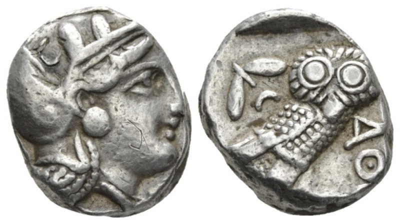 Judaea, Athens Tetradrachm after 353 BC, AR 20.5mm., 17.25g. Head of Athena r. w...