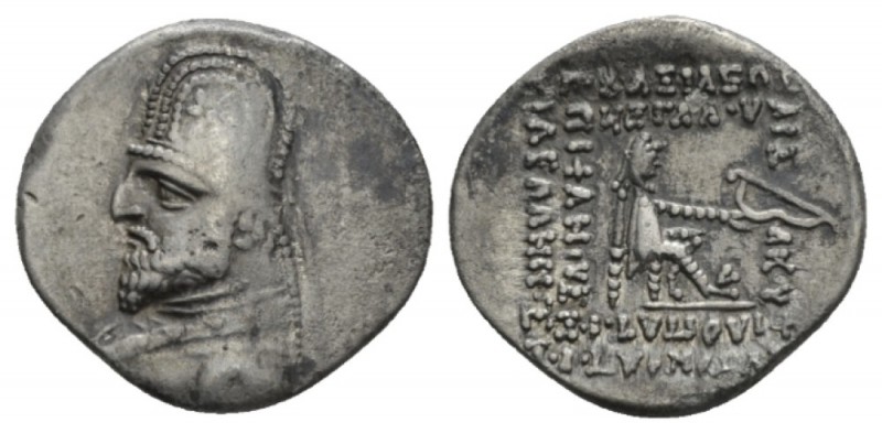 Parthia, Mithradates III, 87-79 BC. Rhagai Drachm circa 87-79, AR 20.5mm., 3.88g...