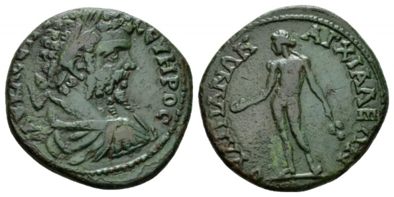 Thrace, Anchialus Septimius Severus, 193-211 Bronze 193-211, Æ 28mm., 12.14g. La...