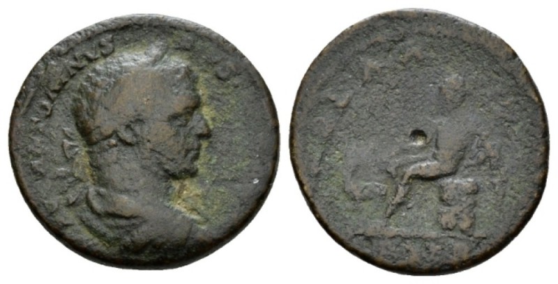 Thrace, Deultum Caracalla, 198-217 Bronze 198-217, Æ 25mm., 7.27g. Laureate, dra...