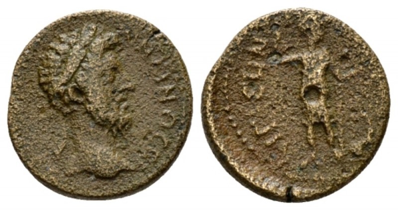 Peloponnesus, Aegium Marcus Aurelius, 161-180 Bronze 161-180, Æ 19mm., 5.77g. La...