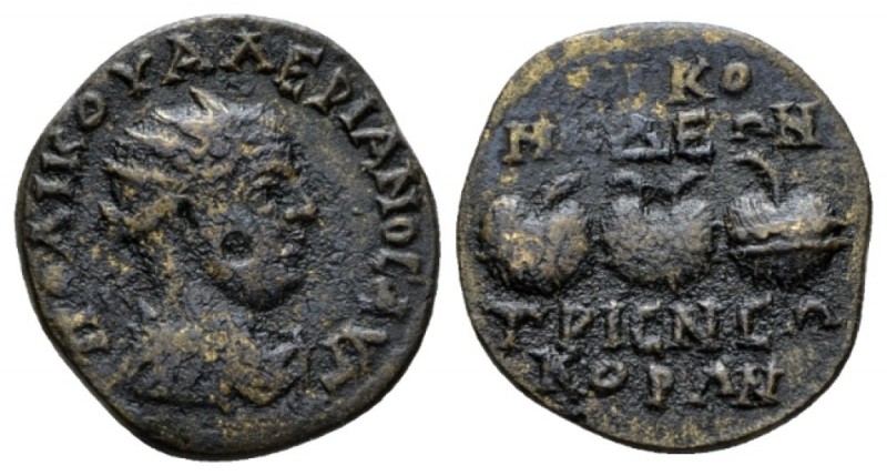 Bithynia, Nicomedia Valerian I, 253-260 Bronze 253-260, Æ 21.5mm., 5.90g. Radiat...