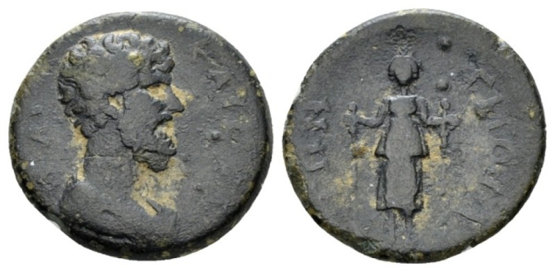 Lydia, Tmolos - Aureliopolis Aelius Caesar, 136-138 Bronze 136-138, Æ 23.5mm., 5...