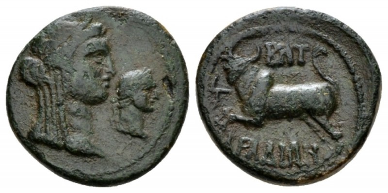 Phoenicia, Aradus Domitian, 81-96 Bronze 81-96, Æ 22.5mm., 8.60g. Veiled head of...