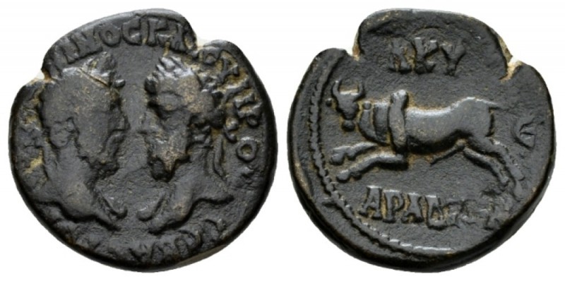 Phoenicia, Aradus Marcus Aurelius, 161-180 Bronze 162-163 (year 421), Æ 24mm., 1...