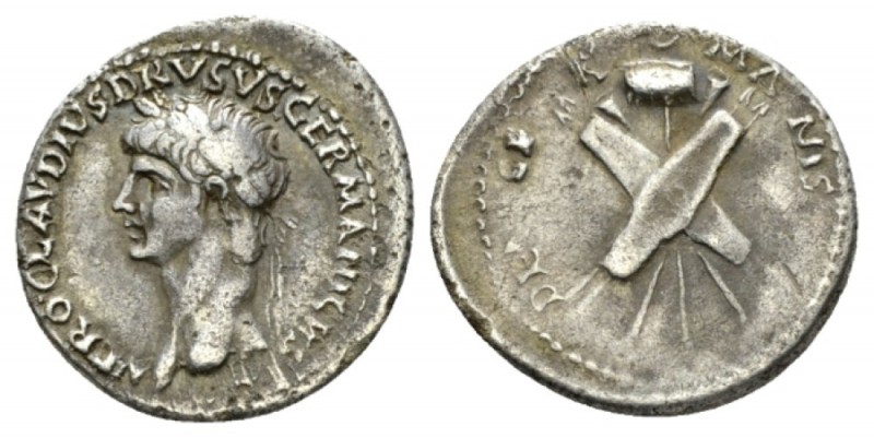 In the name of Nero Claudius Drusus, father of Germanicus and Claudius Denarius ...