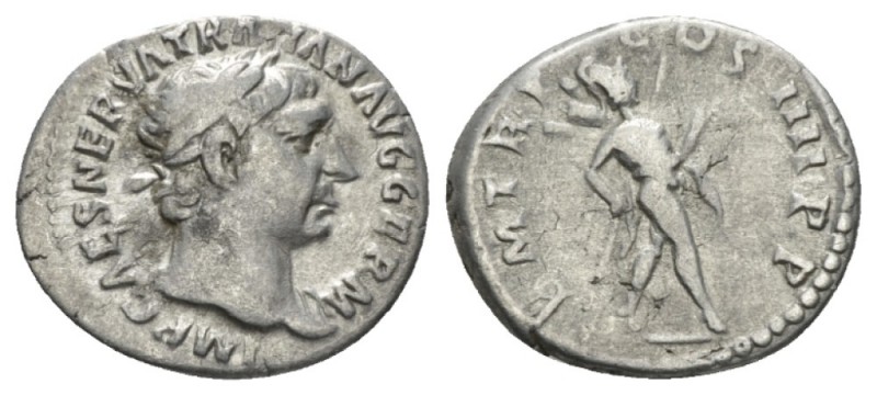 Trajan, 98-117 Denarius 101-102, AR 19.5mm., 3.08g. IMP CAES NERVA TRAIAN AVG GE...