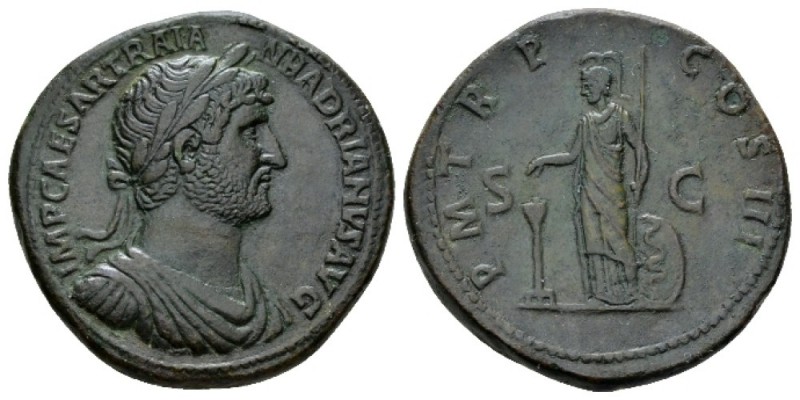 Hadrian, 117-138 Sestertius circa 119-121, Æ 34.5mm., 25.16g. IMP CAESAR TRAIAN ...