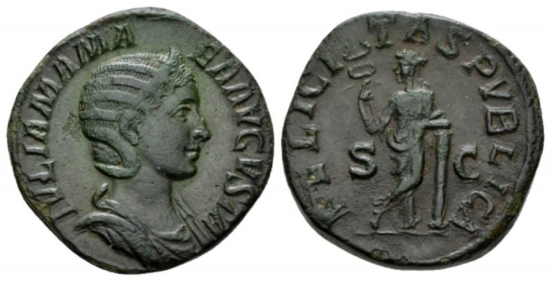 Julia Mamaea, mother of Severus Alexander Sestertius 228, Æ 29.5mm., 18.65g. IVL...