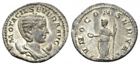 Otacilia Severa, wife of Philip I Antoninianus 246-248, AR 23mm., 4.11g. M OTACIL SEVERA AVG Draped bust right, wearing stephane, set on crescent. Rev...