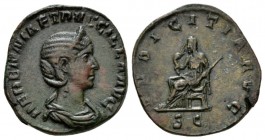 Herennia Etruscilla, wife of Trajan Decius Sestertius 249-251, Æ 27.5mm., 14.64g. HERENNIA ETRVSCILLA AVG Diademed and draped bust r. Rev. PVDICITIA A...