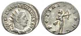 Valerian I, 253-260 Antoninianus 253, Æ 23mm., 3.07g. IMP C P LIC VALERIANVS P F AVG Laureate, draped and cuirassed bust right. Rev. APOLINI PROPVG Ap...