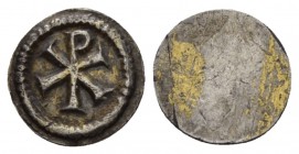 John VIII, Palaeologus 1425 – 1448 Token 1425-1448, AR 13.5mm., 1.36g. Chi-Rho. Rev. Blank. Probably a token attached to a cross.

Good Very Fine
...