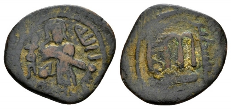 Temp. Abd Al-Malik Ibn Marwan, 685-705 Fals circa 690, Æ 20.5mm., 3.39g. Emperor...