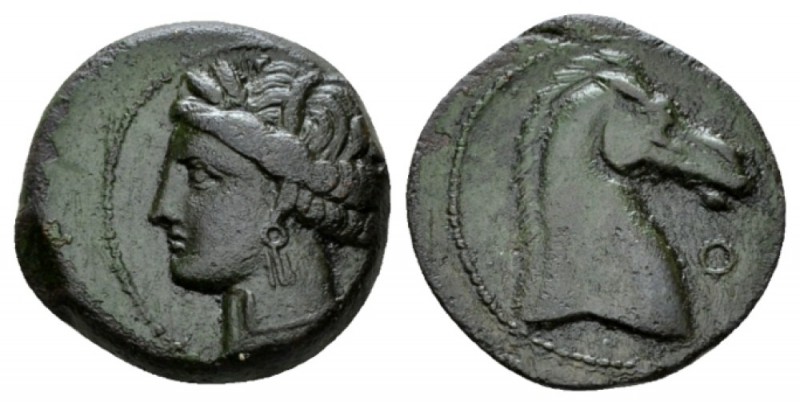 The Carthaginians in Sicily and North Africa, Carthago (?) Bronze circa 300-264,...