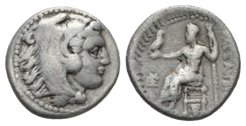 Kingdom of Macedon, Alexander III, 336 – 323 Sardes Drachm 324-323, AR 16mm., 4....