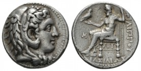 Kingdom of Macedon, Philip III Arridaeus, 323-317 Babylon Tetradrachm circa 323-317, AR 26mm., 16.46g. Head of Herakles right, wearing lion skin. Rev....