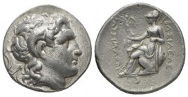 Kingdom of Thrace, Lysimachos, 305-281 Lampsacus (Mysia) Tetradrachm circa 297-281, AR 27mm., 16.90g. Diademed head of the deified Alexander r., with ...